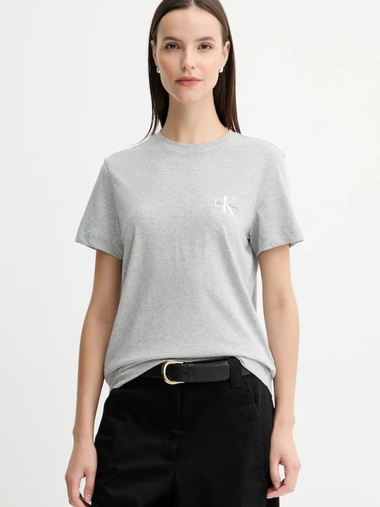 Zdjęcie produktu Calvin Klein Jeans T-shirt damski bawełniany 2-pack szary