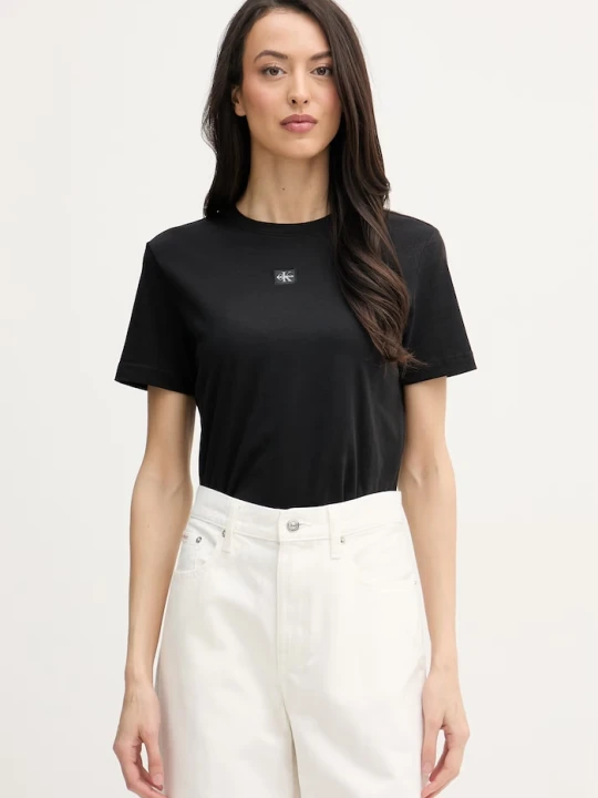 Zdjęcie produktu Calvin Klein Jeans T-shirt damski bawełniany czarny