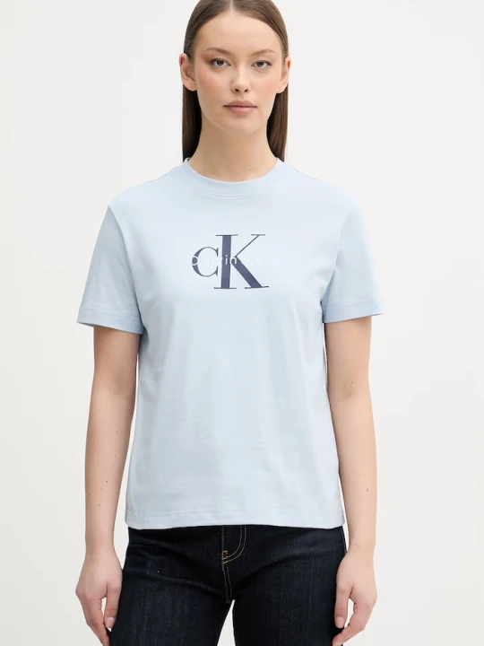Zdjęcie produktu Calvin Klein Jeans t-shirt damski bawełniany niebieski