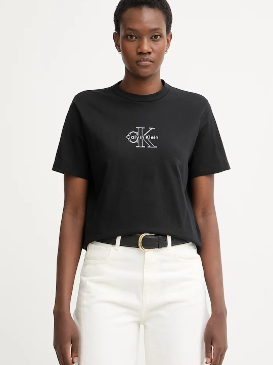 Zdjęcie produktu Calvin Klein Jeans T-shirt damski bawełniany czarny