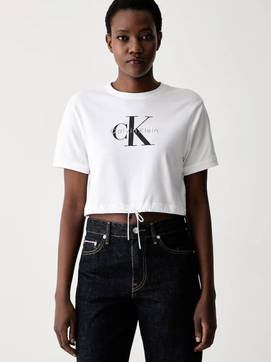 Zdjęcie produktu Calvin Klein Jeans T-shirt damski bawełniany biały