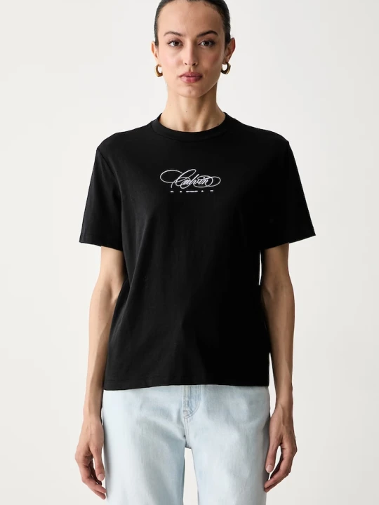 Zdjęcie produktu Calvin Klein Jeans T-shirt damski bawełniany czarny