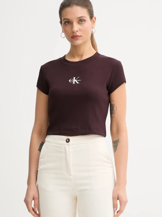 Zdjęcie produktu Calvin Klein Jeans t-shirt damski brązowy