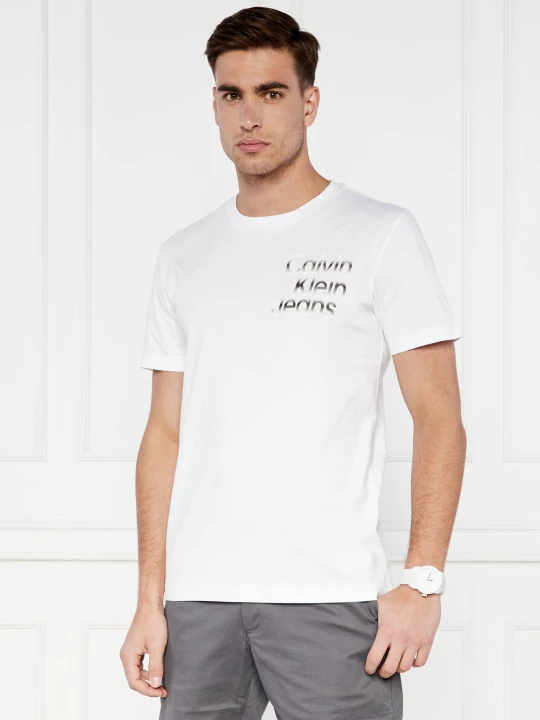Zdjęcie produktu Calvin Klein Jeans T-shirt DIFFUSED STACKED | Regular Fit biały