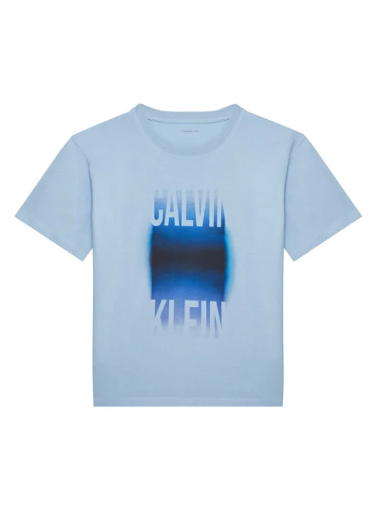 Zdjęcie produktu Calvin Klein Jeans T-Shirt Gradient Graphic IB0IB02446 Błękitny Regular Fit Niebieski jasny