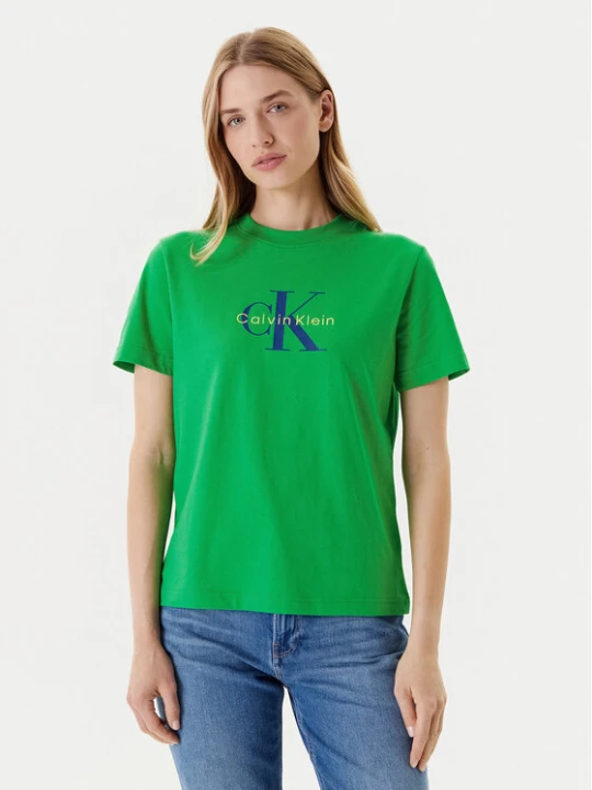 Zdjęcie produktu Calvin Klein Jeans T-Shirt Hero Classic LV047B865G Zielony Regular Fit