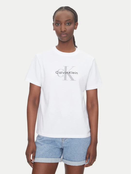 Zdjęcie produktu Calvin Klein Jeans T-Shirt Hero LV047B865G Biały Regular Fit