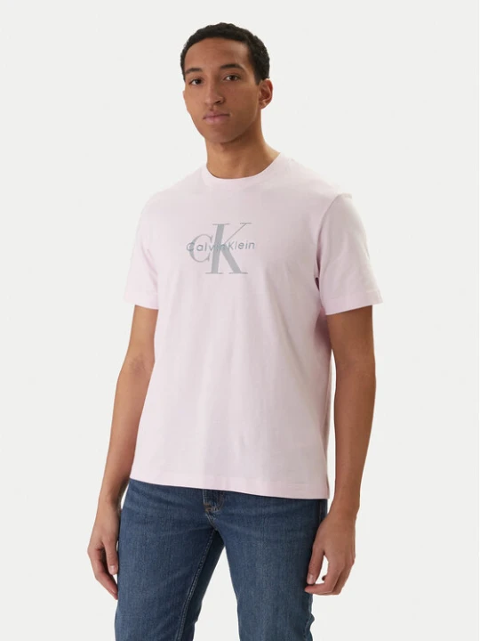 Zdjęcie produktu Calvin Klein Jeans T-Shirt Hero Monologo LV04RB862G Różowy Regular Fit