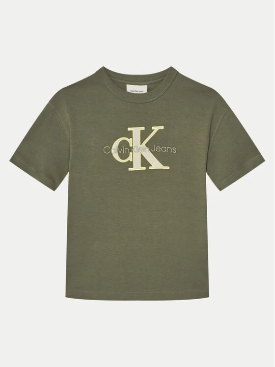 Zdjęcie produktu Calvin Klein Jeans T-Shirt IB0IB02361 Zielony Regular Fit
