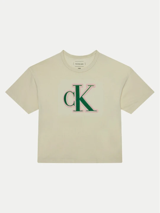 Zdjęcie produktu Calvin Klein Jeans T-Shirt IG0IG02806 Écru Boxy Fit Kremowy