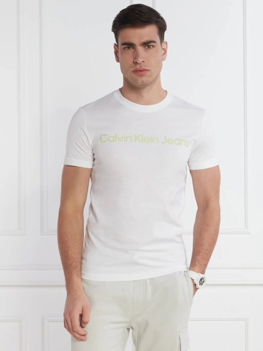 Zdjęcie produktu Calvin Klein Jeans T-shirt INSTITUTIONAL LOGO | Slim Fit biały