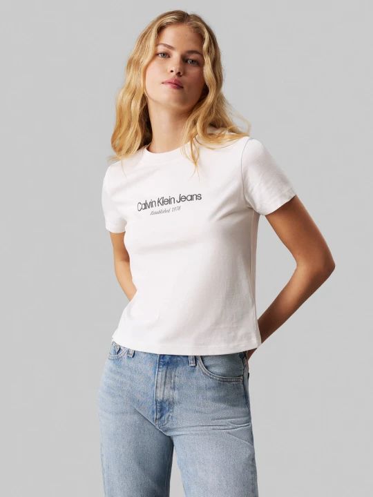 Zdjęcie produktu Calvin Klein Jeans T-shirt Institutional | Slim Fit biały