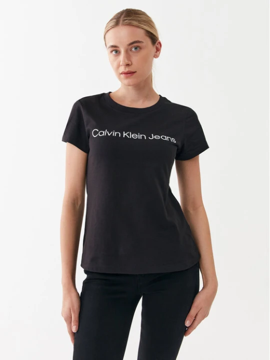 Zdjęcie produktu Calvin Klein Jeans T-Shirt J20J220253 Czarny Slim Fit