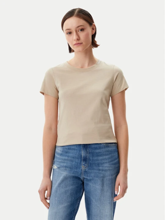 Zdjęcie produktu Calvin Klein Jeans T-Shirt Logo J20J225540 Beżowy Regular Fit