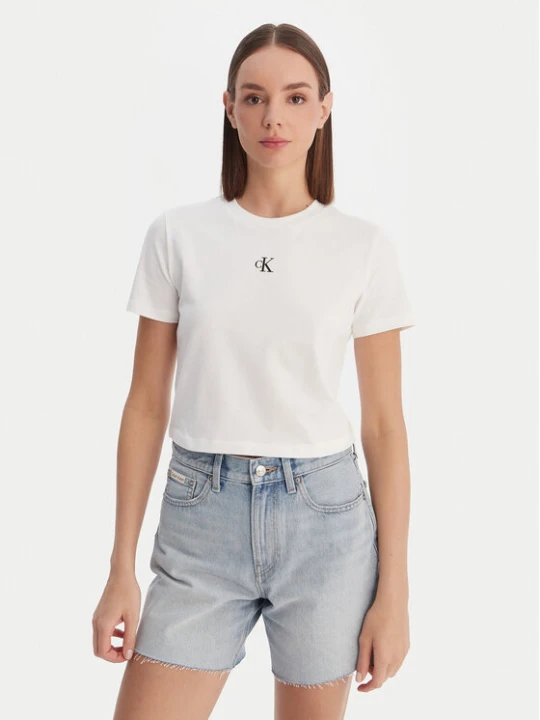 Zdjęcie produktu Calvin Klein Jeans T-Shirt LV047AB213 Biały Regular Fit