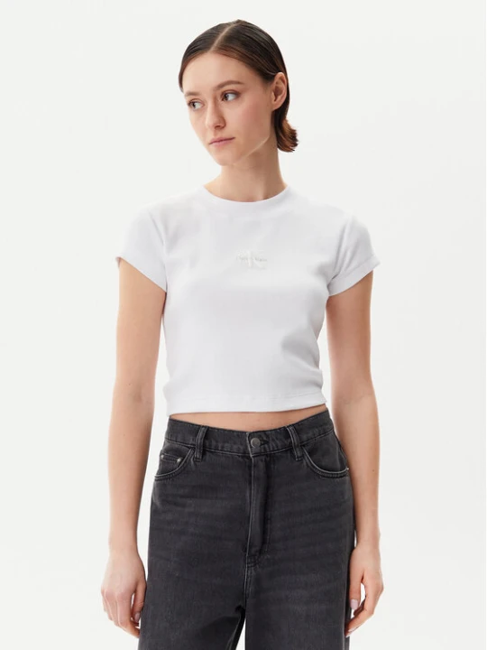 Zdjęcie produktu Calvin Klein Jeans T-Shirt LV047AB802 Biały Regular Fit
