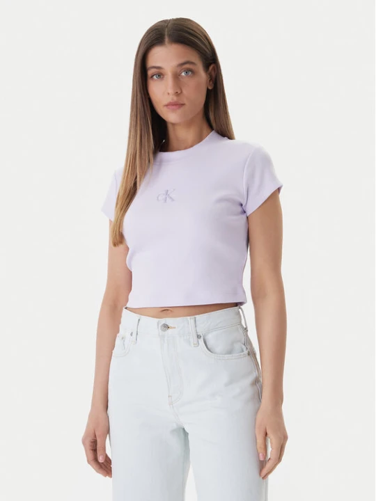 Zdjęcie produktu Calvin Klein Jeans T-Shirt LV047AB802 Różowy Regular Fit