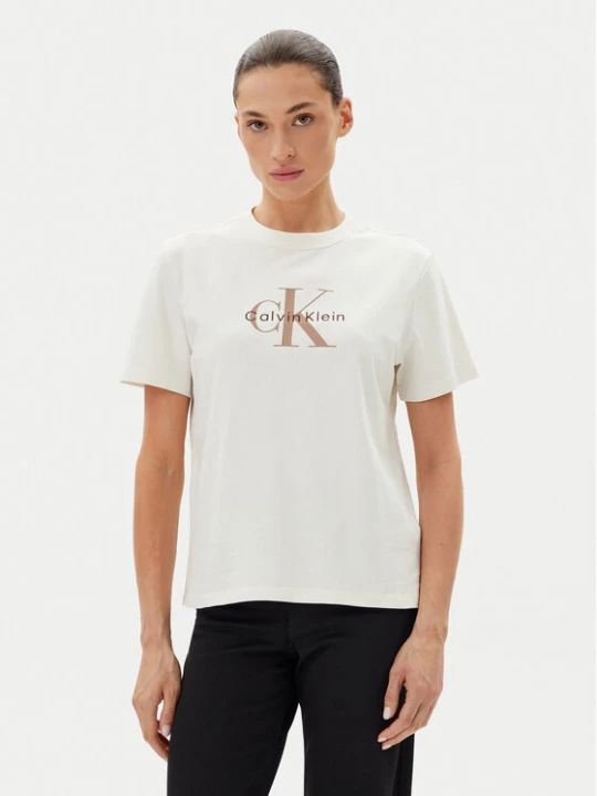 Zdjęcie produktu Calvin Klein Jeans T-Shirt LV047B865G Biały Relaxed Fit