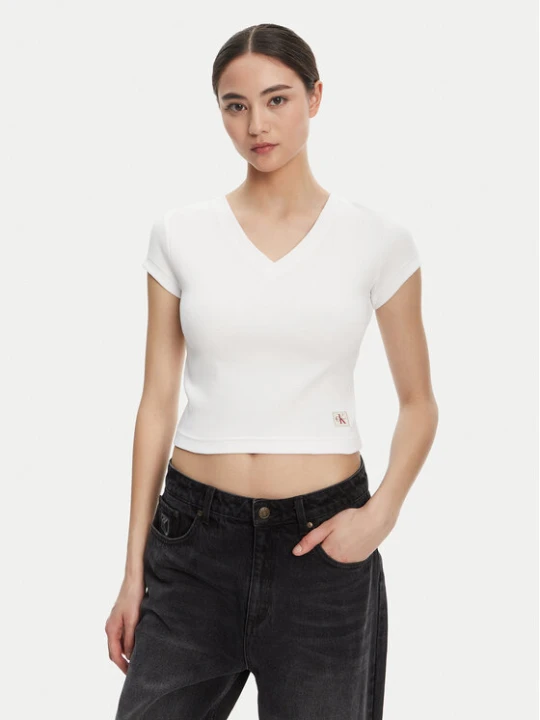 Zdjęcie produktu Calvin Klein Jeans T-Shirt LV047C910G Biały Regular Fit