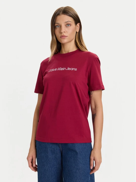Zdjęcie produktu Calvin Klein Jeans T-Shirt LV047C912G Czerwony Regular Fit