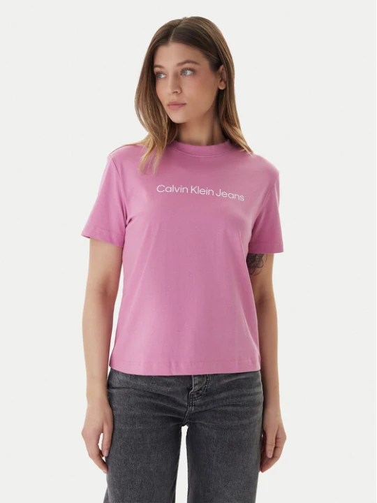 Zdjęcie produktu Calvin Klein Jeans T-Shirt LV047C912G Różowy Regular Fit