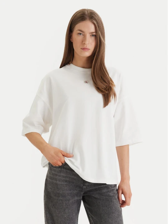 Zdjęcie produktu Calvin Klein Jeans T-Shirt LV047D204G Biały Oversize