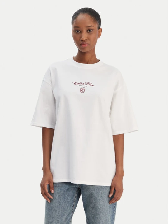 Zdjęcie produktu Calvin Klein Jeans T-Shirt LV047E232G Biały Relaxed Fit