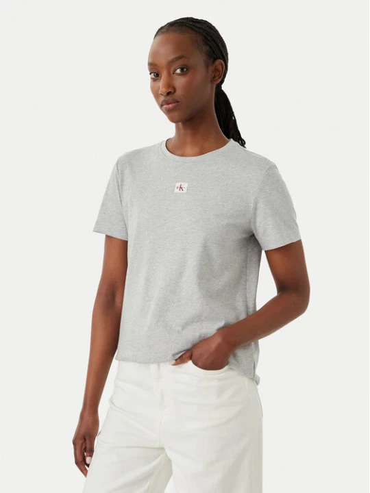 Zdjęcie produktu Calvin Klein Jeans T-Shirt LV047F227G Szary Classic Fit