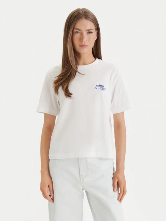 Zdjęcie produktu Calvin Klein Jeans T-Shirt LV047F801G Biały Boxy Fit