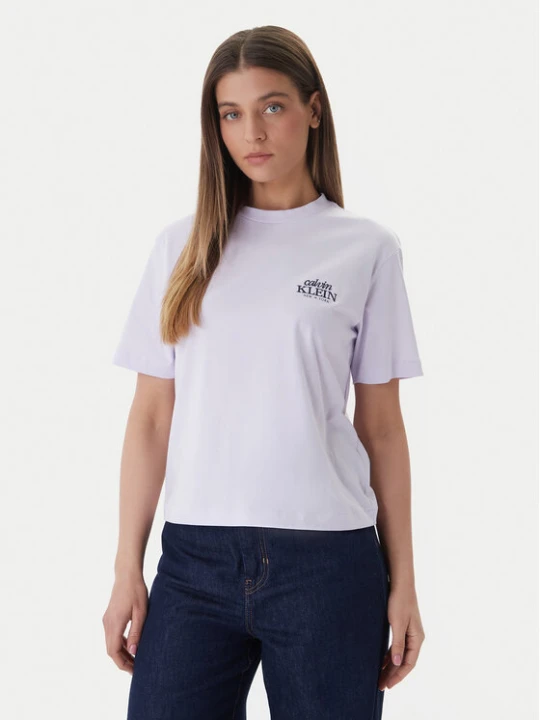 Zdjęcie produktu Calvin Klein Jeans T-Shirt LV047F801G Różowy Boxy Fit