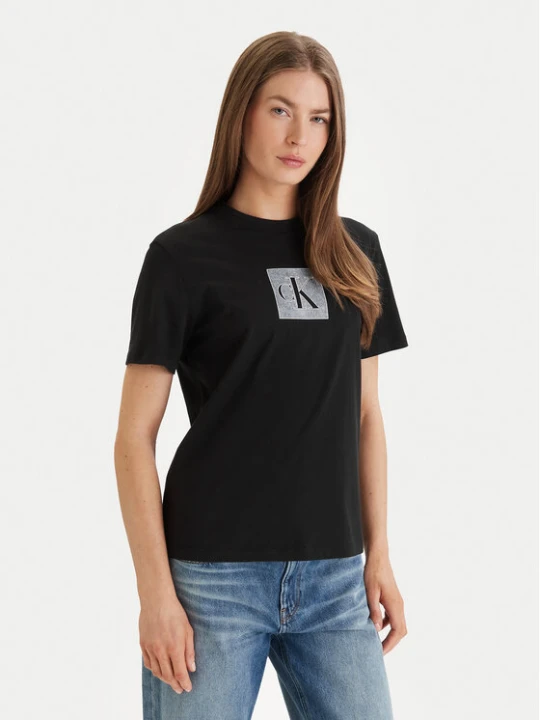 Zdjęcie produktu Calvin Klein Jeans T-Shirt LV047F819G Czarny Classic Fit
