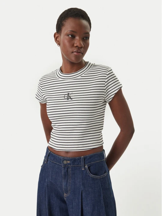 Zdjęcie produktu Calvin Klein Jeans T-Shirt LV047F833G Czarny Slim Fit