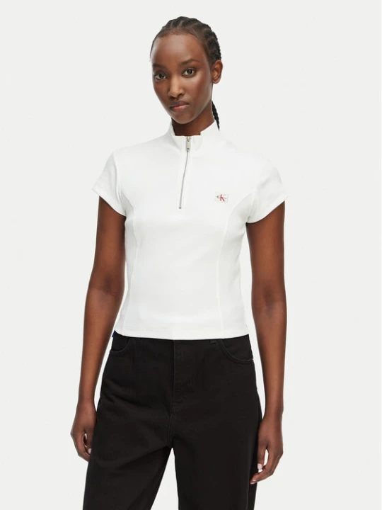 Zdjęcie produktu Calvin Klein Jeans T-Shirt LV047G240G Biały Slim Fit