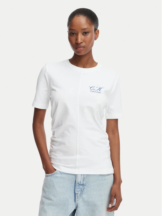 Zdjęcie produktu Calvin Klein Jeans T-Shirt LV047G808G Biały Slim Fit