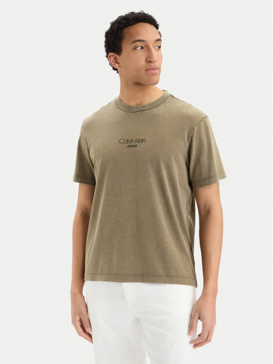 Zdjęcie produktu Calvin Klein Jeans T-Shirt LV04RB824G Zielony Regular Fit