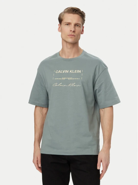 Zdjęcie produktu Calvin Klein Jeans T-Shirt LV04RE827G Szary Regular Fit