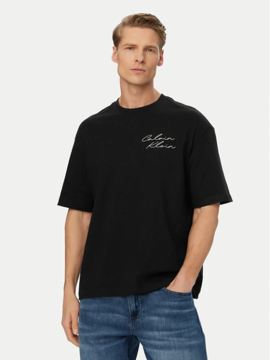 Zdjęcie produktu Calvin Klein Jeans T-Shirt LV04RE828G Czarny Regular Fit