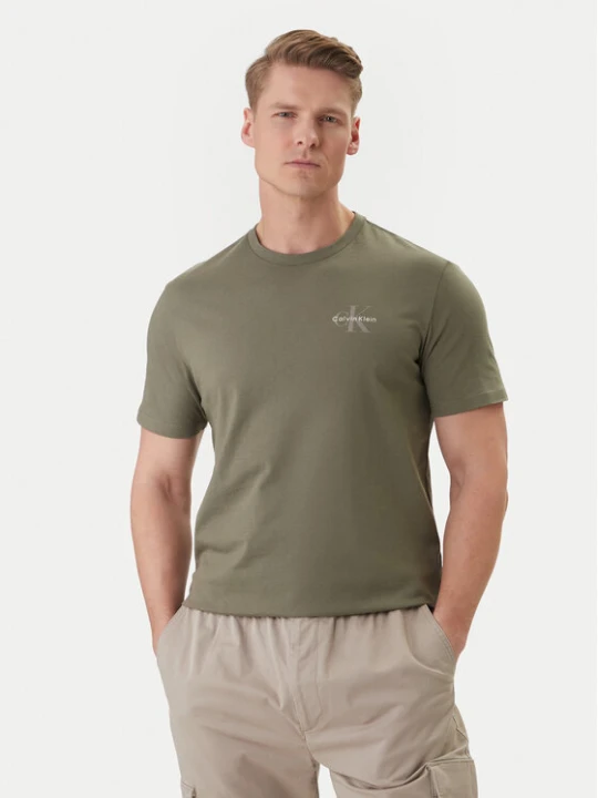 Zdjęcie produktu Calvin Klein Jeans T-Shirt LV04RF278G Khaki Regular Fit