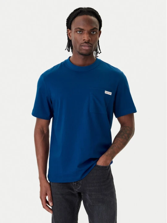 Zdjęcie produktu Calvin Klein Jeans T-Shirt LV04RF280G Niebieski Regular Fit