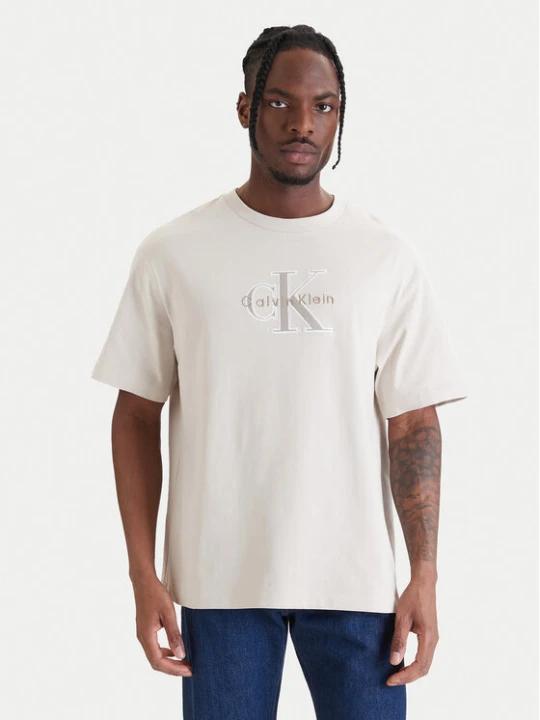 Zdjęcie produktu Calvin Klein Jeans T-Shirt LV04RF819G Beżowy Regular Fit