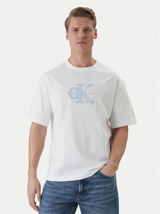 Zdjęcie produktu Calvin Klein Jeans T-Shirt LV04RF819G Biały Regular Fit