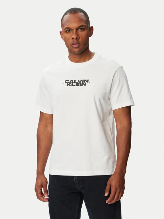 Zdjęcie produktu Calvin Klein Jeans T-Shirt LV04RG834G Biały Regular Fit