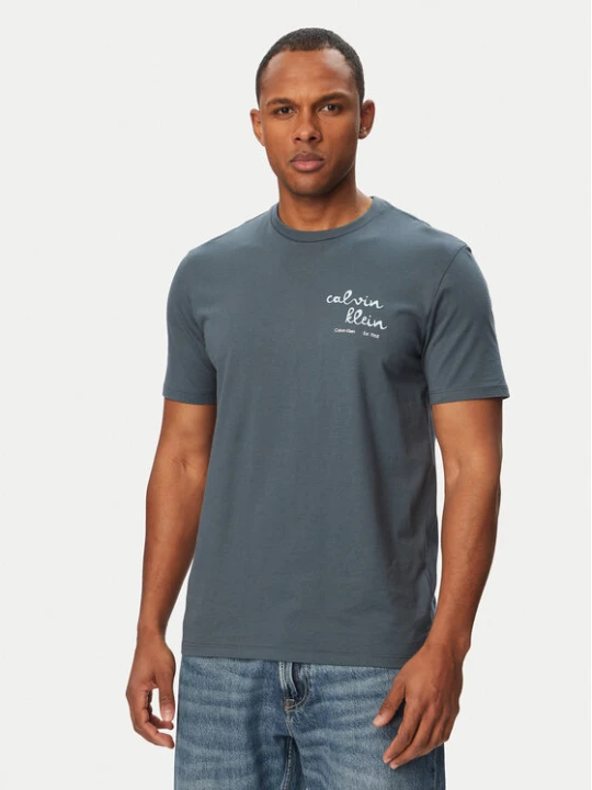 Zdjęcie produktu Calvin Klein Jeans T-Shirt LV04RG837G Granatowy Regular Fit