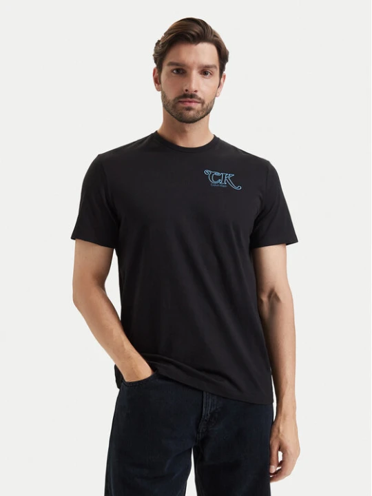 Zdjęcie produktu Calvin Klein Jeans T-Shirt LV04RH819G Czarny Regular Fit