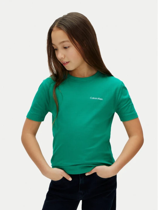 Zdjęcie produktu Calvin Klein Jeans T-Shirt LV1CKSJA31 Zielony Regular Fit