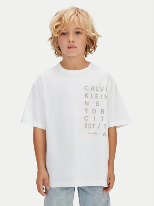 Zdjęcie produktu Calvin Klein Jeans T-Shirt LVCKSJA02B Biały Relaxed Fit