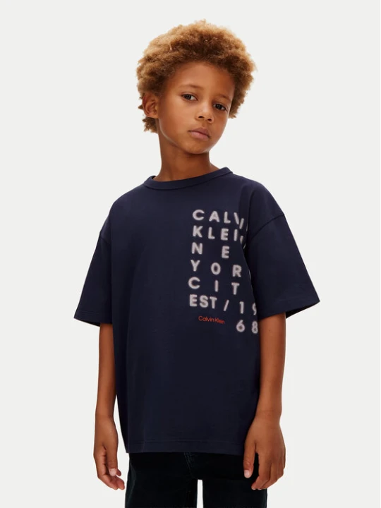 Zdjęcie produktu Calvin Klein Jeans T-Shirt LVCKSJA02B Granatowy Relaxed Fit
