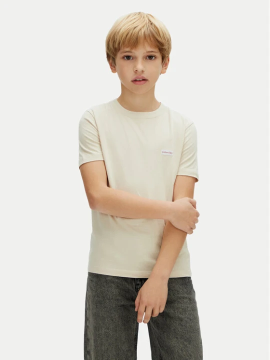 Zdjęcie produktu Calvin Klein Jeans T-Shirt LVCKSJA08B Beżowy Regular Fit