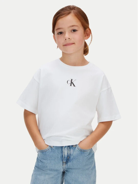 Zdjęcie produktu Calvin Klein Jeans T-Shirt LVCKSJA16G Biały Boxy Fit