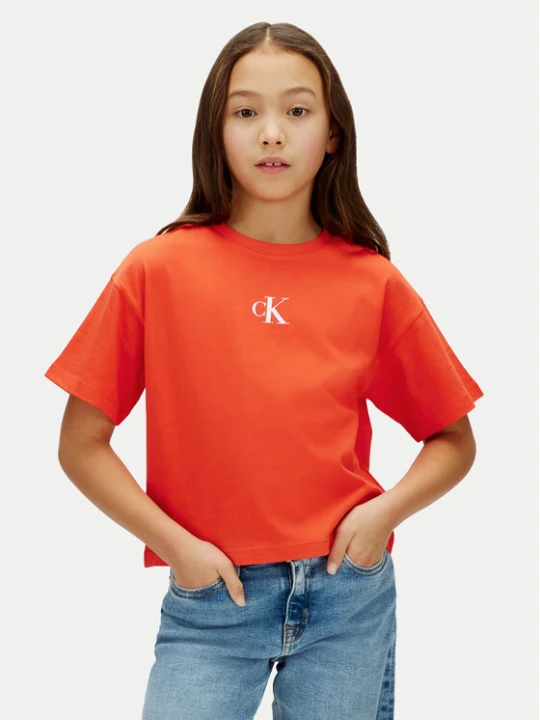 Zdjęcie produktu Calvin Klein Jeans T-Shirt LVCKSJA16G Czerwony Boxy Fit
